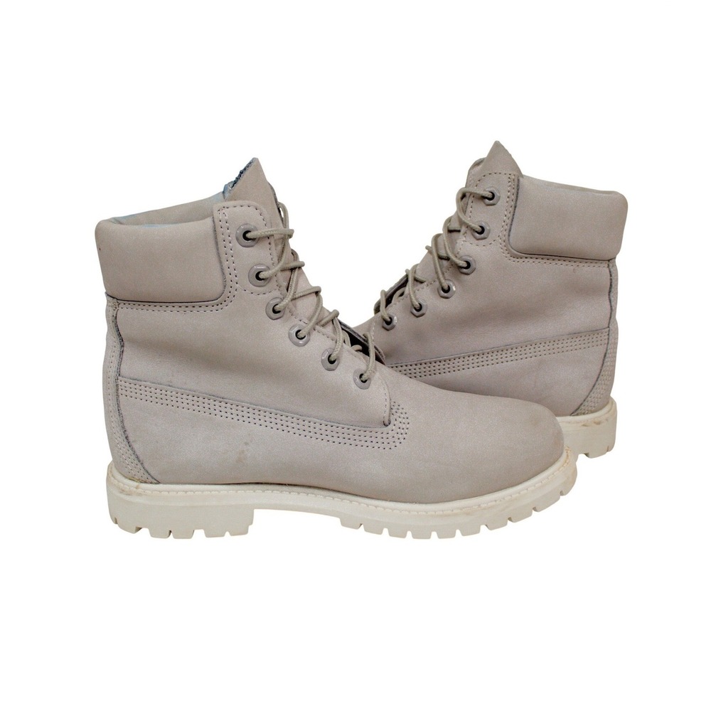 Timberland Waterville Boots Soft Grey Nubuck/ Leather, Lace Up, Lug Sole - Picture 9 of 16